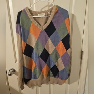 Harry Vardon Vtg Vintage Golf Checkered Pattern Sweater Size XL